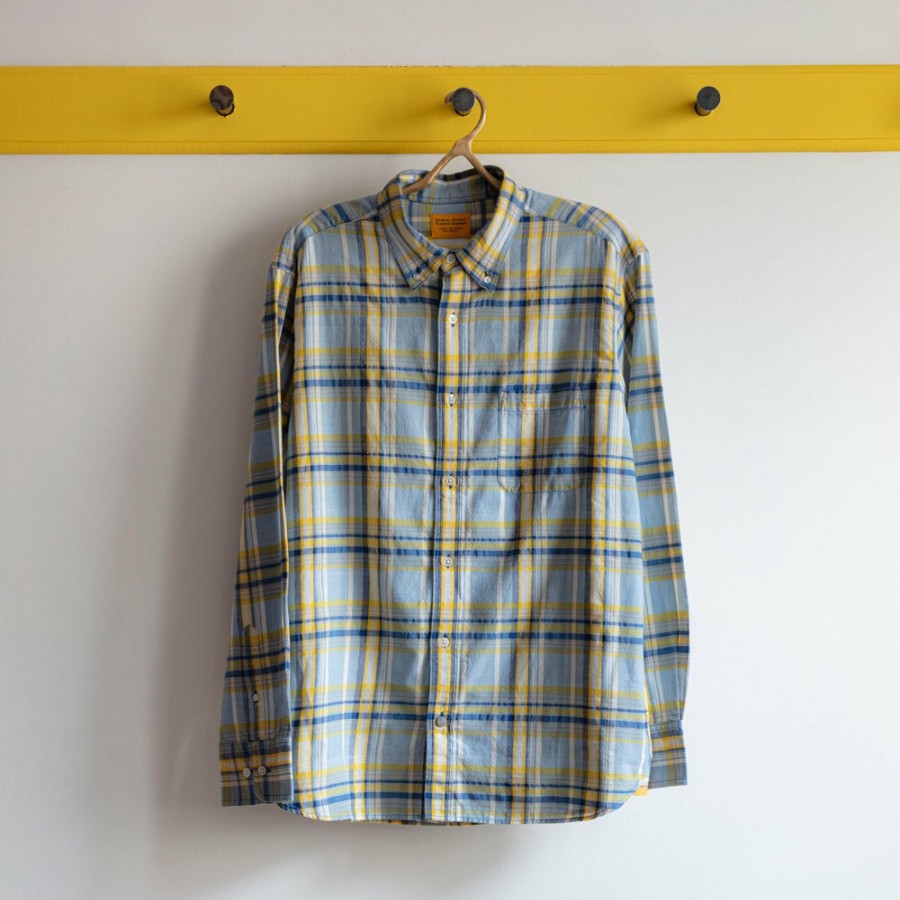 Mode Homme Original Madras Trading Company Chemises | Original Madras Trading Company - Chemise Classique Button Down - Bleu Clair