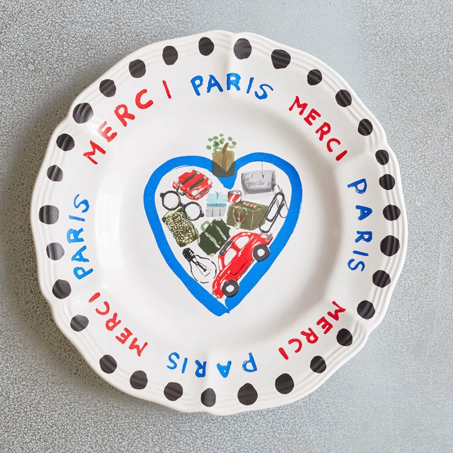 Art De La Table MERCI Assiettes Plates | Assiette Plate En Faience Merci