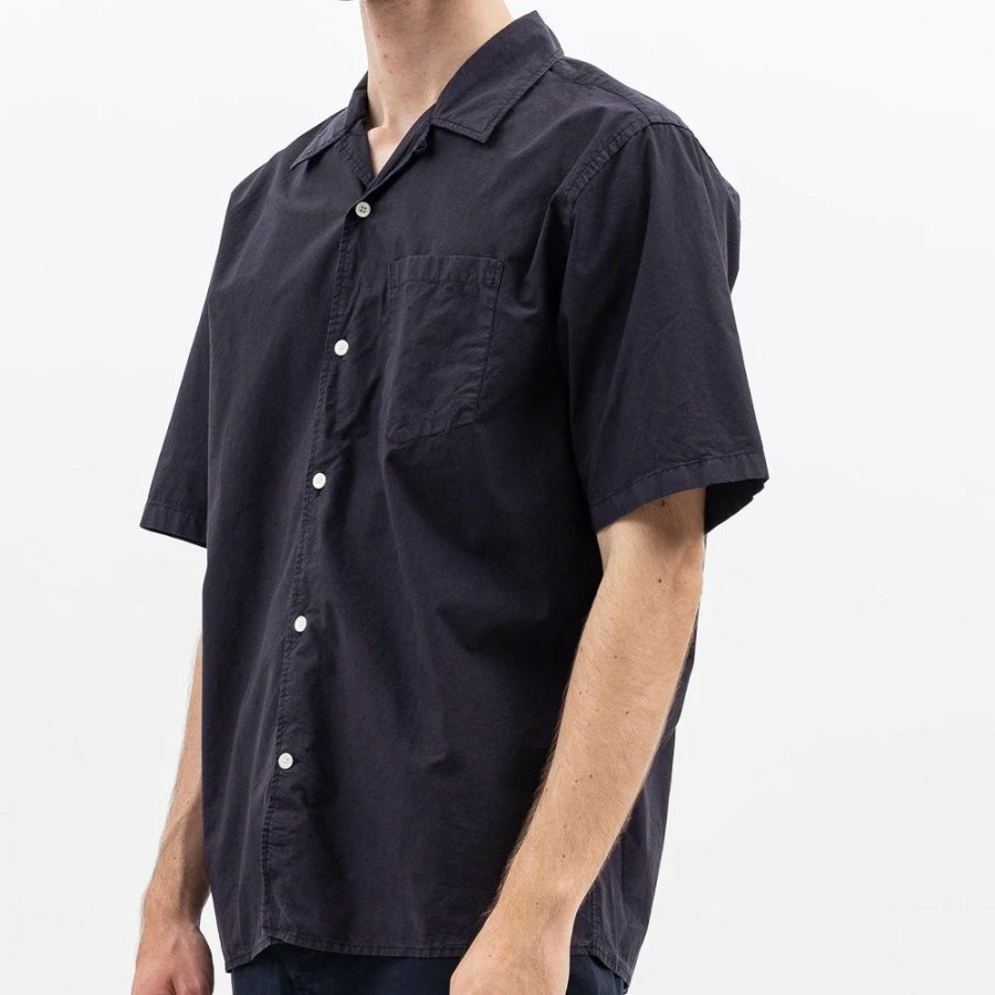 Mode Homme Norse Projects Chemises | Norse Projects - Chemise Carsten - Bleu Fonce