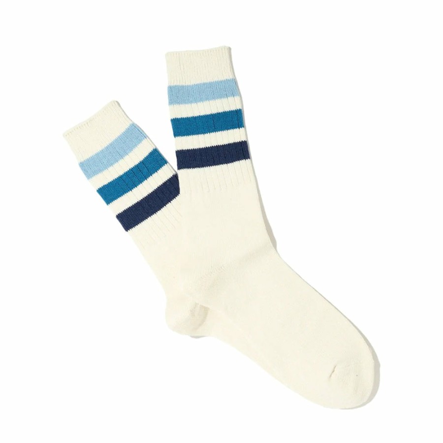 Mode Femme Anonymous ISM Chaussettes | Anonymous Ism - Chaussettes Gradation Crew - Bleu