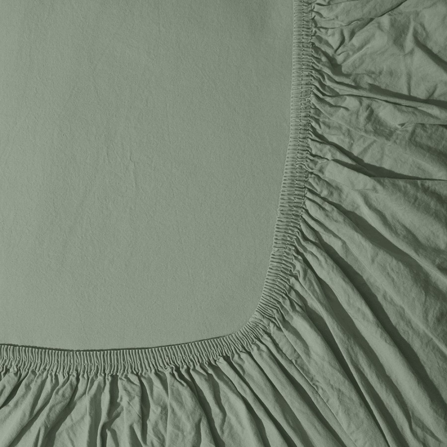 Linge De Maison 1700 COTEX Draps Housse | Drap-Housse En Coton Percale - Vert Matcha