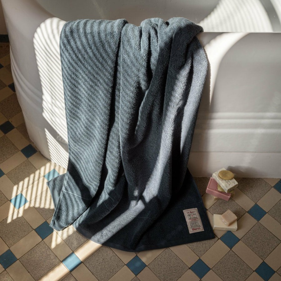 Linge De Maison 2100 GAZEX Serviettes De Bain En Eponge | Serviette De Bain En Eponge - Bleu Petrole