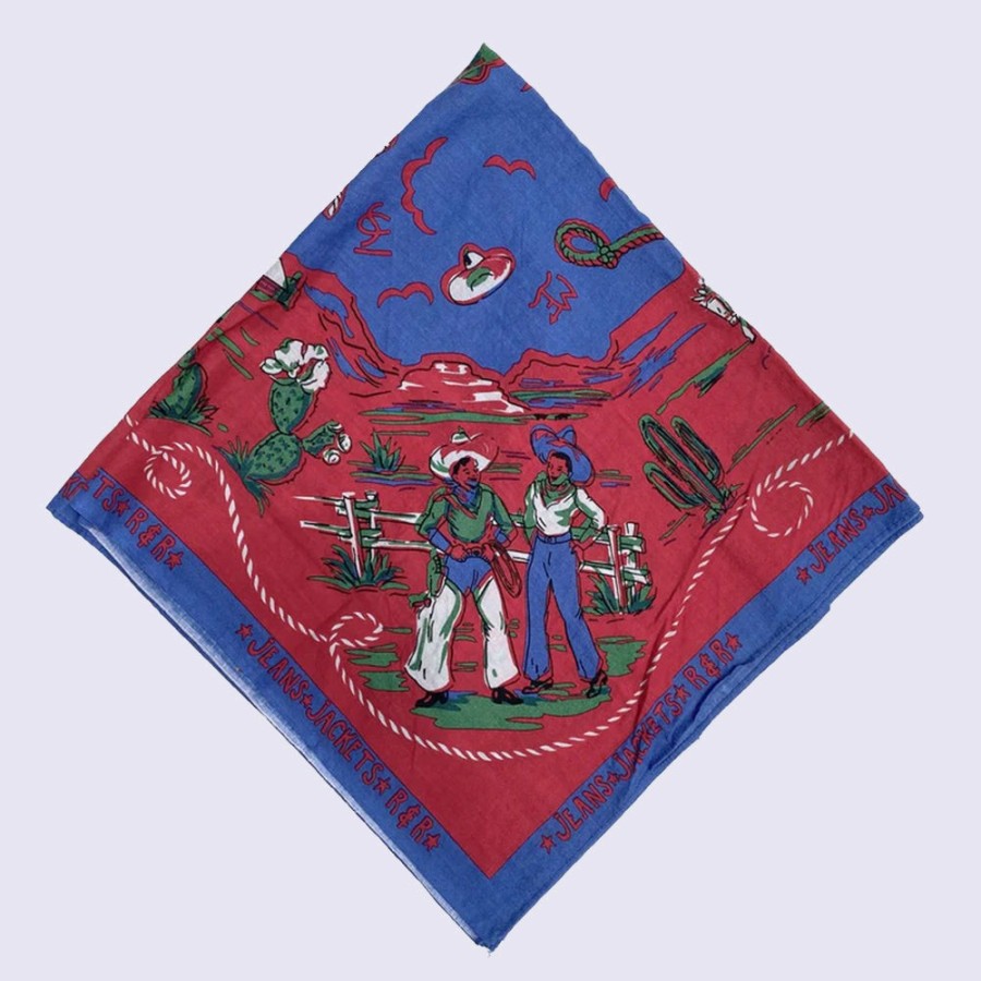 Mode Homme Mister Freedom Foulards | Mister Freedom - Bandana Ranch - Royal Blue