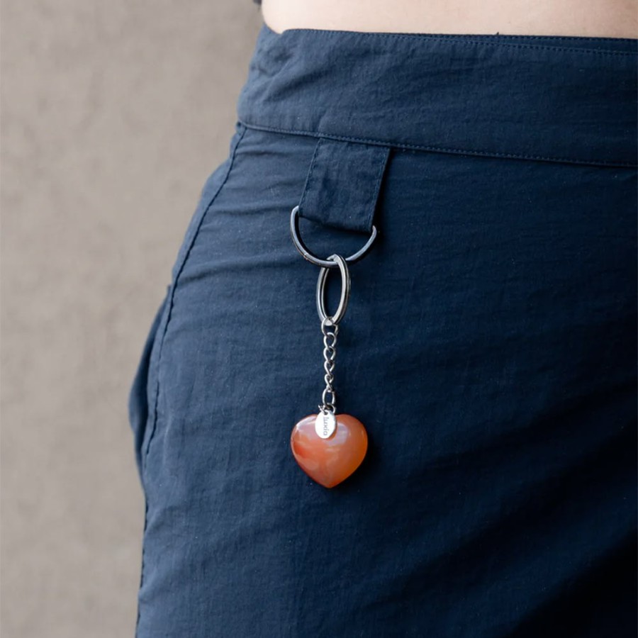 Mode Femme Luxia Luxia | Luxia - Porte Cle Coeur - Orange