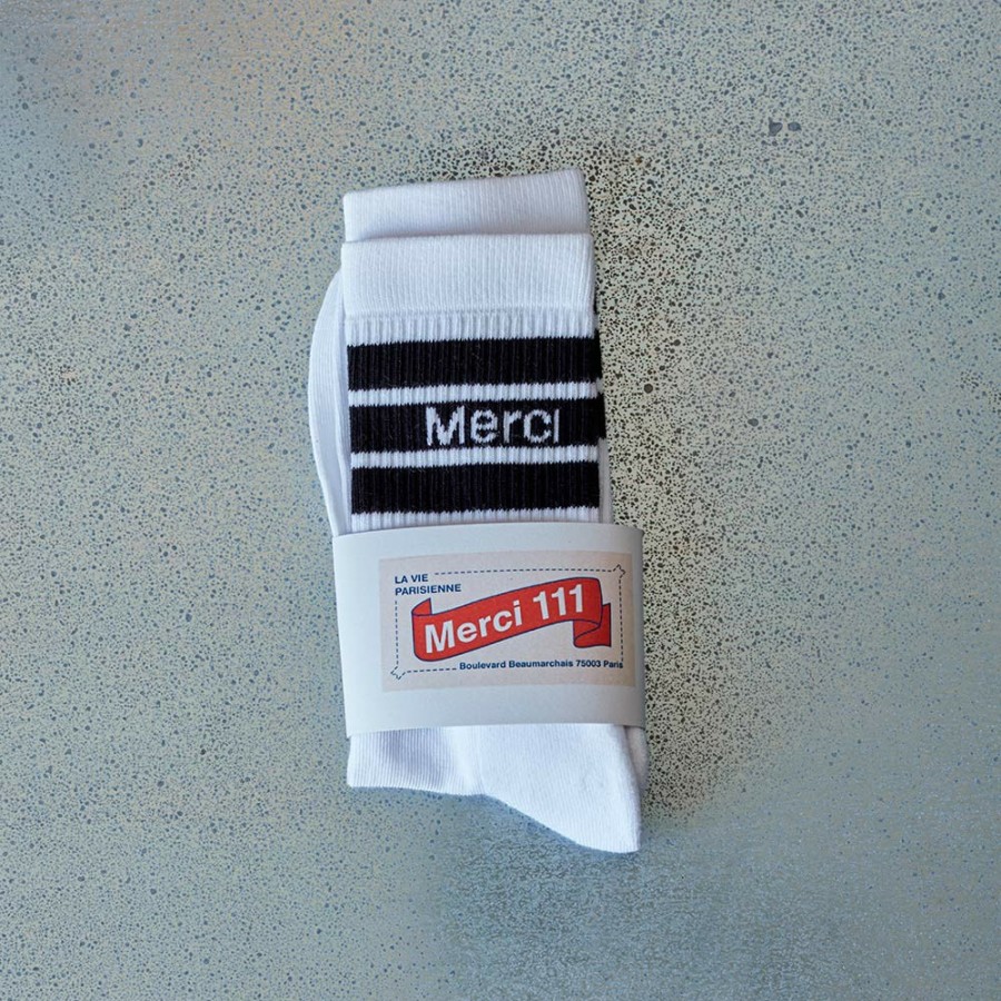 Mode Femme MERCI Chaussettes | Merci - Chaussettes En Coton - Noir