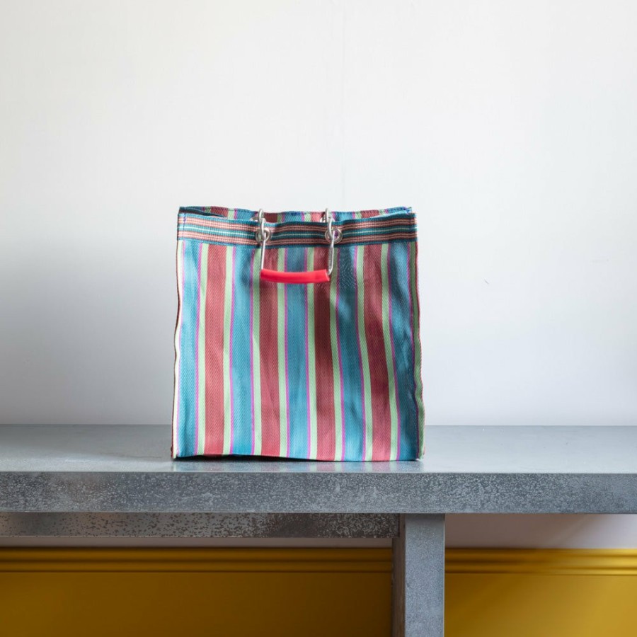 Deco & Lifestyle 1414 PUEBCO Filets, Paniers & Valises | Panier Carre - Rouge & Bleu