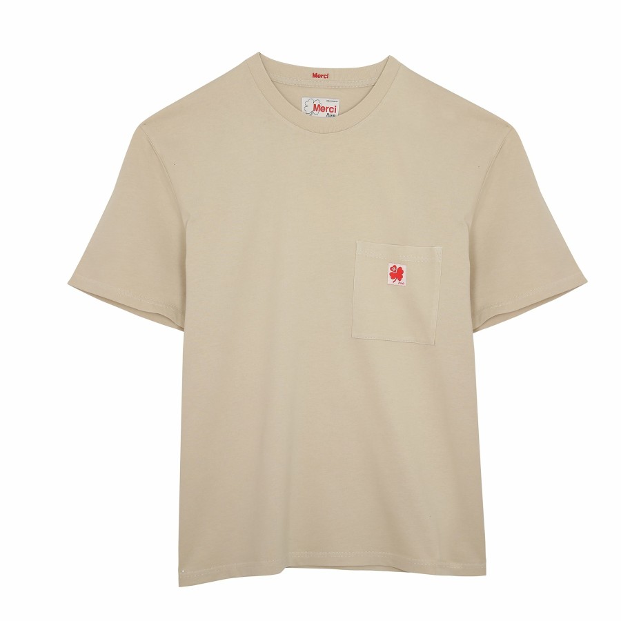 Mode Homme MJ01 T-Shirts | Merci - T-Shirt Vadim - Beige