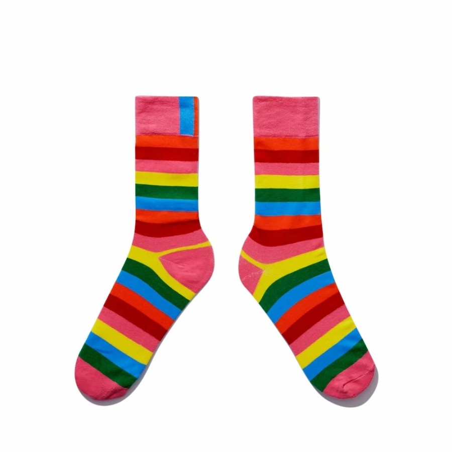 Mode Femme Kule Chaussettes | Kule - Chaussettes Rainbow Bright - Rose