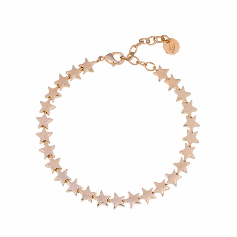 Mode Femme LUJ Luj | Luj - Bracelet Etoiles Greta - Dore