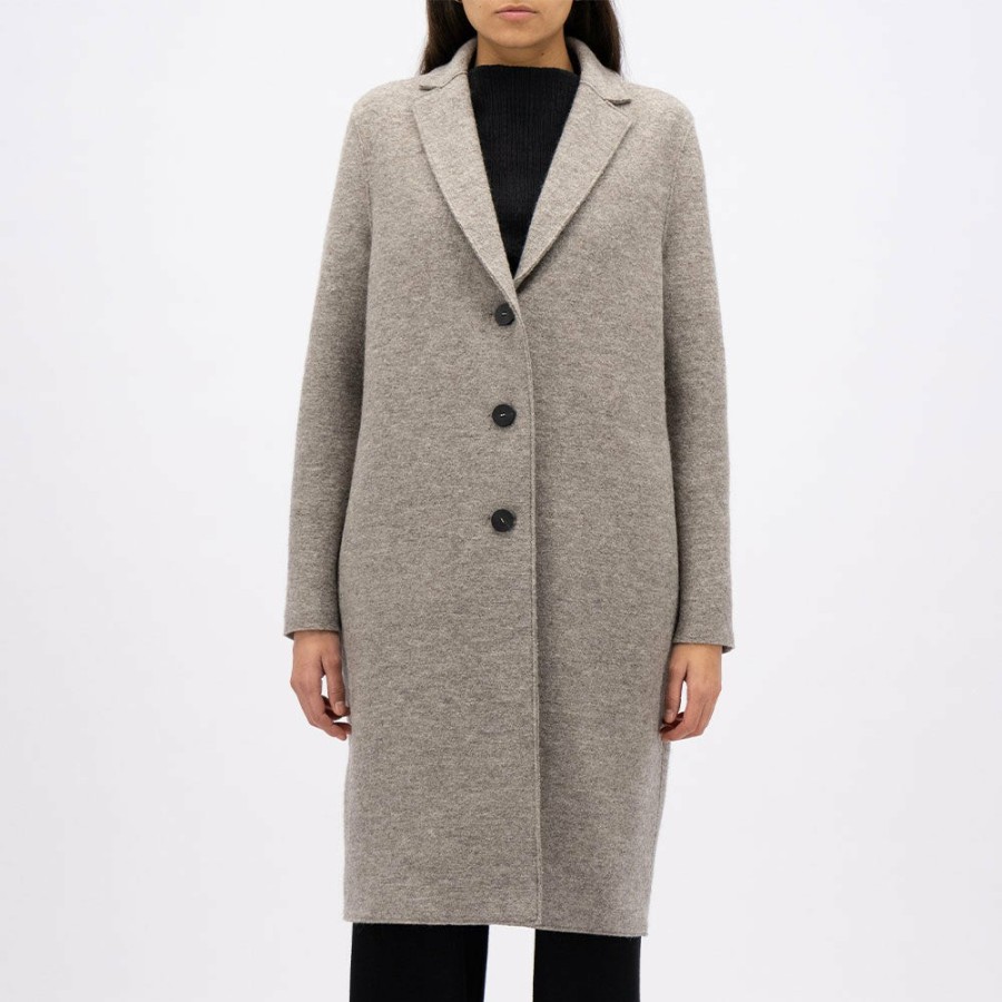 Mode Femme Harris Wharf London Manteaux | Harris Wharf London - Manteau En Laine Bouillie - Gris