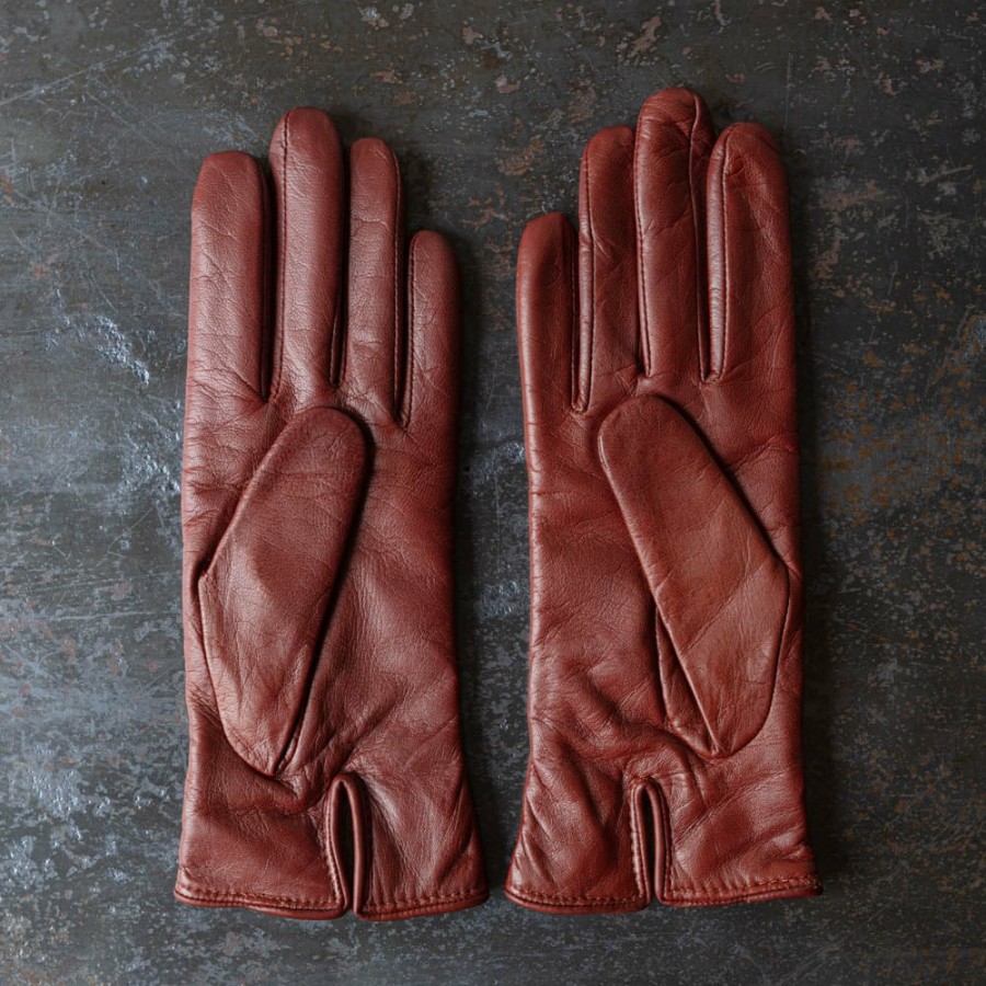 Mode Femme Milona Gants Et Mitaines | Milona - Gants En Cuir - Cognac