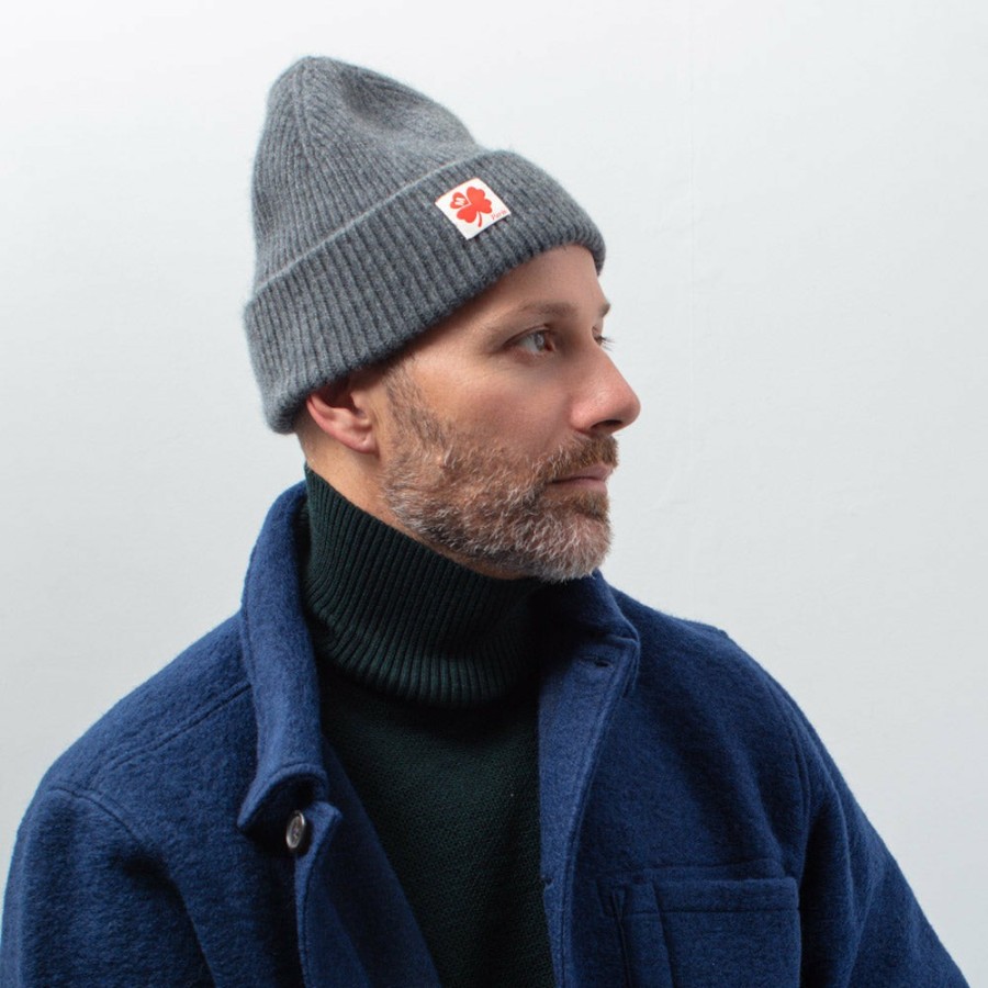 Mode Homme Merci Bonnets | Merci - Bonnet Lucky - Gris