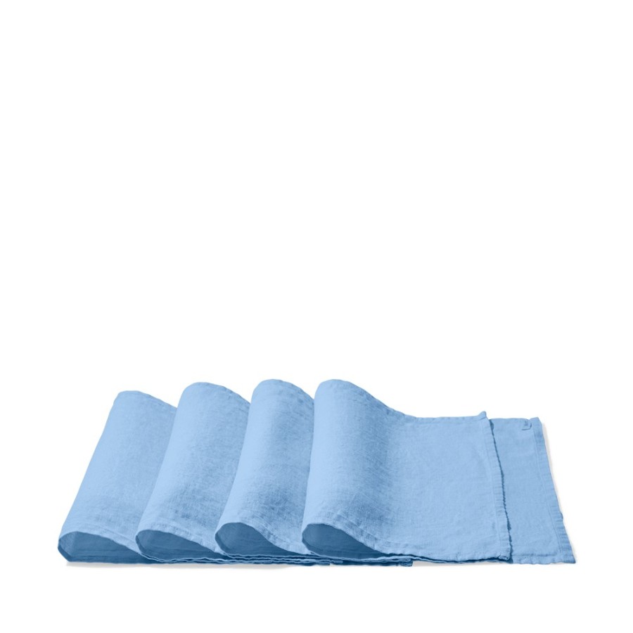 Linge De Maison 200 LINTEX Sets De Table | Set De Table En Lin Lave - Bleu Tyrrhenien