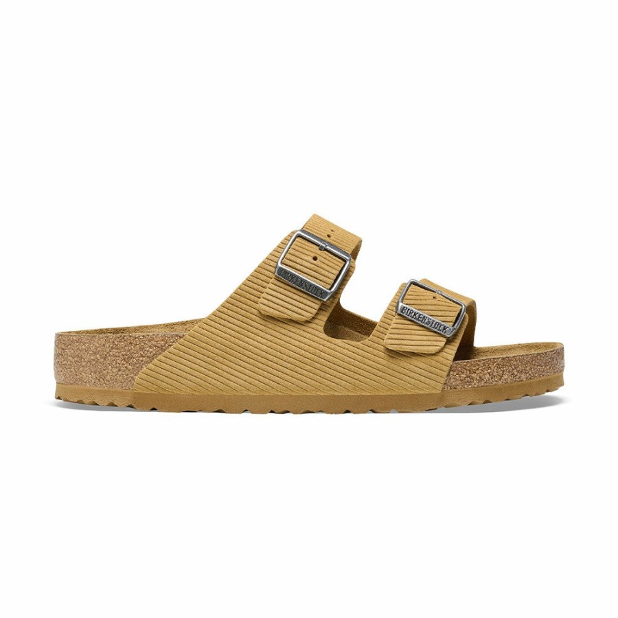 Mode Homme Birkenstock Sandales | Birkenstock - Sandales Arizona Velours Cotele - Marron