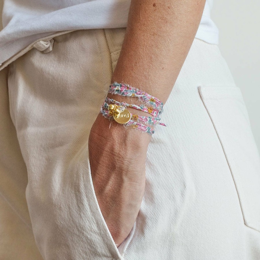 Mode Femme MERCI CAT BASTILLE Bracelets Merci | Bracelet Medaille Merci Liberty - Betsy Rose