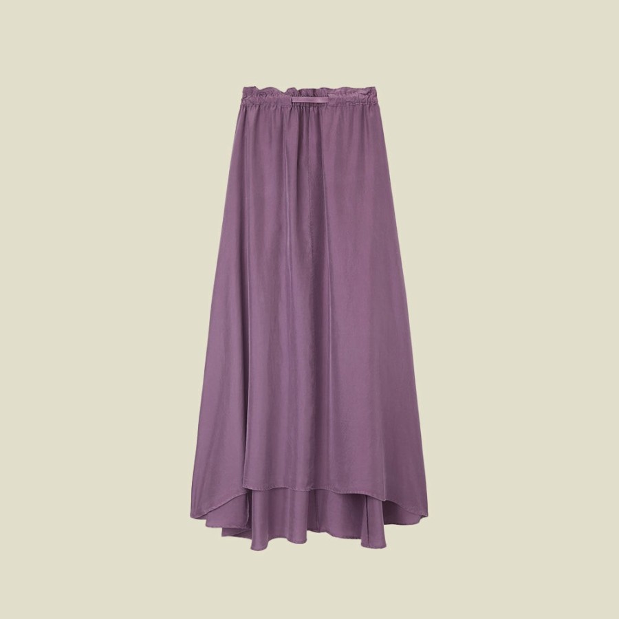 Mode Femme Pomandère Jupes | Pomandere - Jupe Longue Asymetrique - Violet