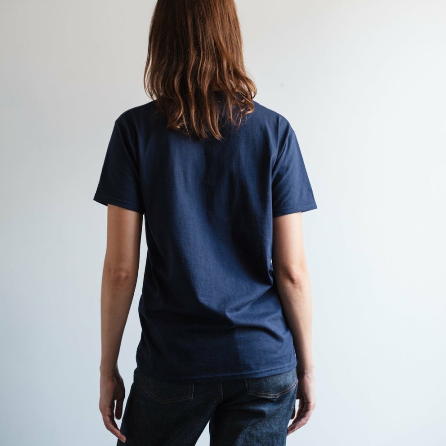 Mode Femme M05 T-Shirts | Merci - T-Shirt College Non Merci - Bleu