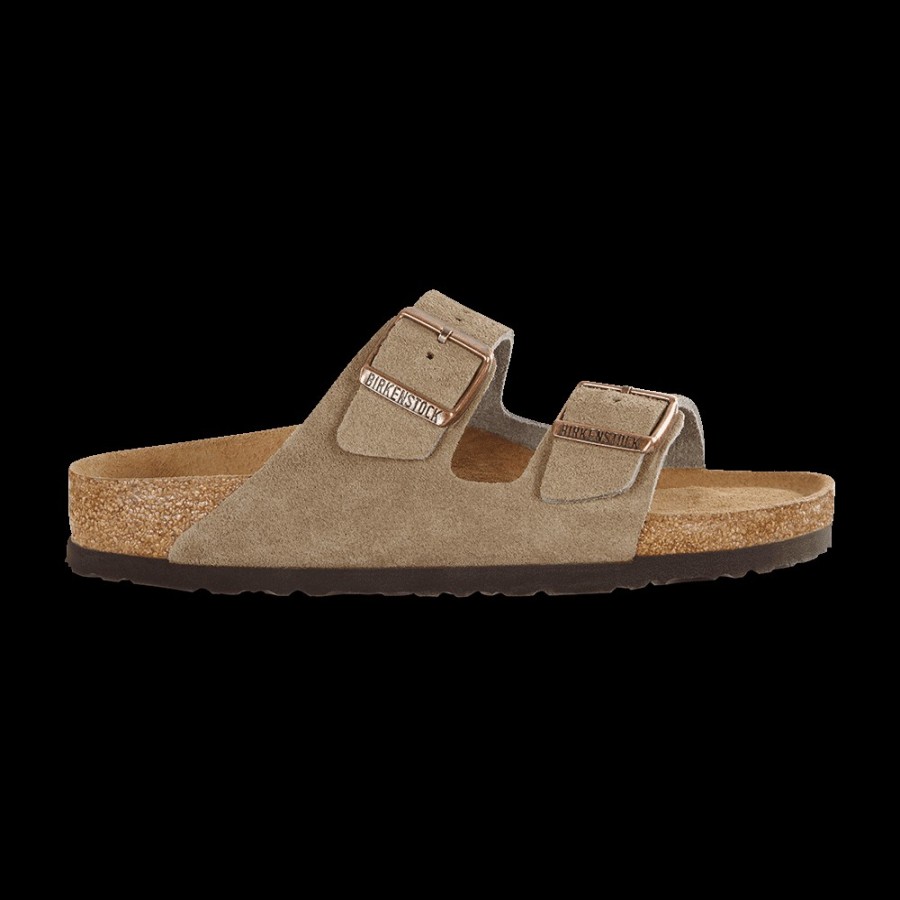 Mode Homme Birkenstock Sandales | Birkenstock - Sandales Lit De Pied Souple Arizona - Taupe