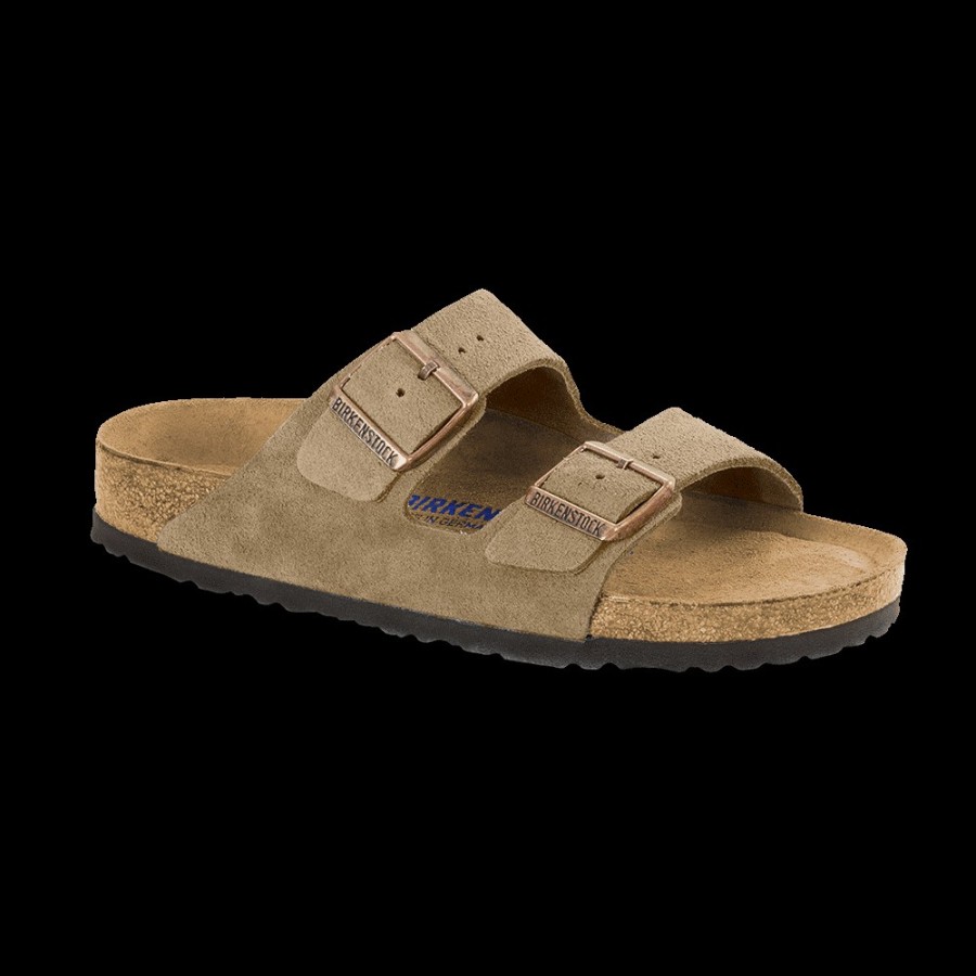 Mode Homme Birkenstock Sandales | Birkenstock - Sandales Lit De Pied Souple Arizona - Taupe