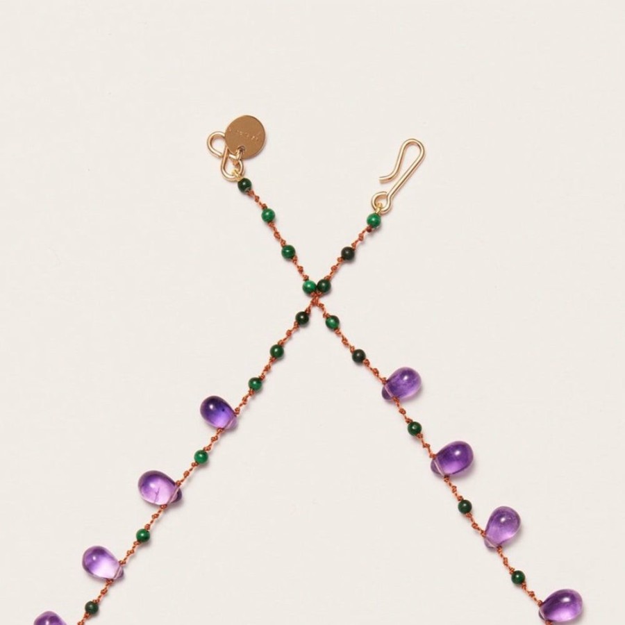 Mode Femme Ivarene Ivarene | Ivarene - Collier Youngtown - Violet/Vert