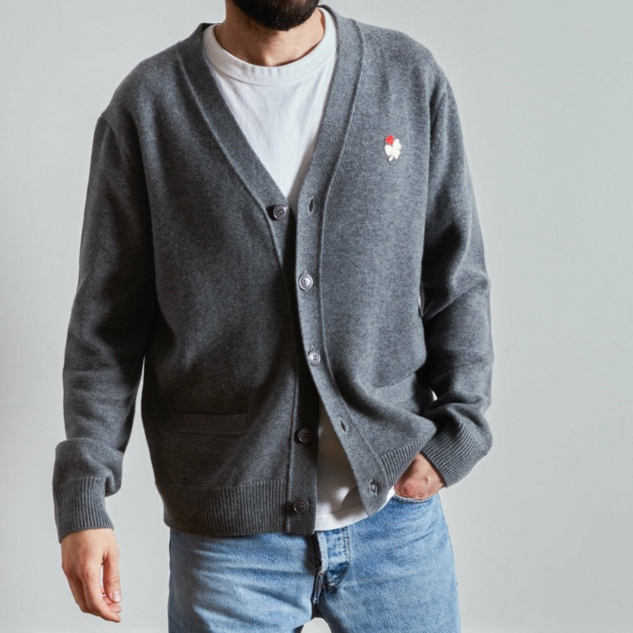 Mode Homme BA01 Mailles | Merci - Cardigan Lucky - Gris