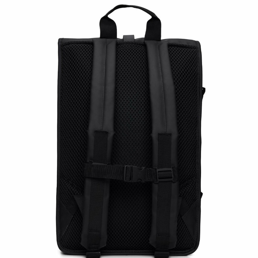 Mode Homme Rains Sacs | Rains - Sac Rolltop Rucksack Large - Noir