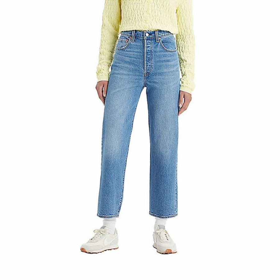 Mode Femme LEVIS Jeans | Levi'S - Jeans Droit Ribcage Ankle - Bleu Dance Around