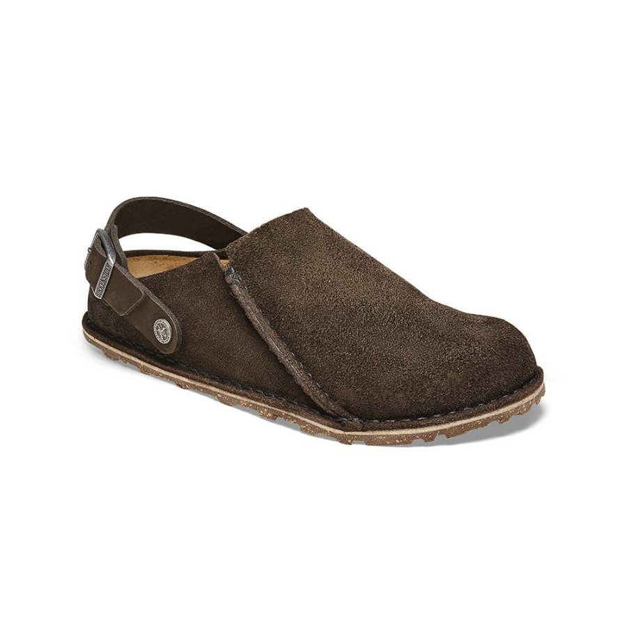 Mode Homme Birkenstock Sabots | Birkenstock - Sabots Lutry - Marron Fonce