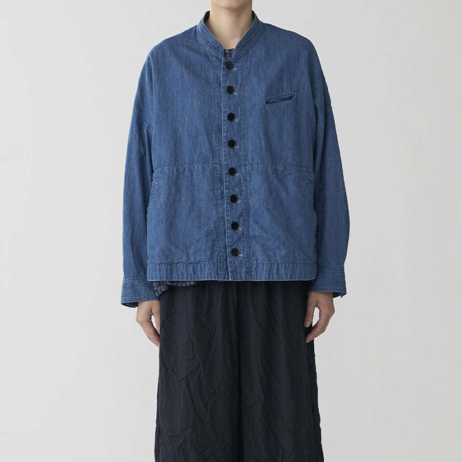 Mode Femme Pas de Calais Vestes | Pas De Calais - Veste Coverall Denim - Bleu