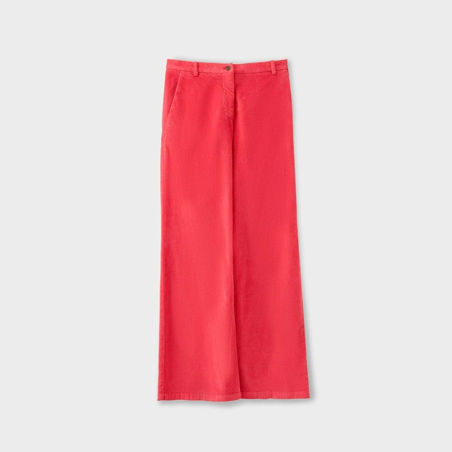 Mode Femme Rosso 35 Pantalons | Rosso 35 - Pantalon Velours Cotele - Rose