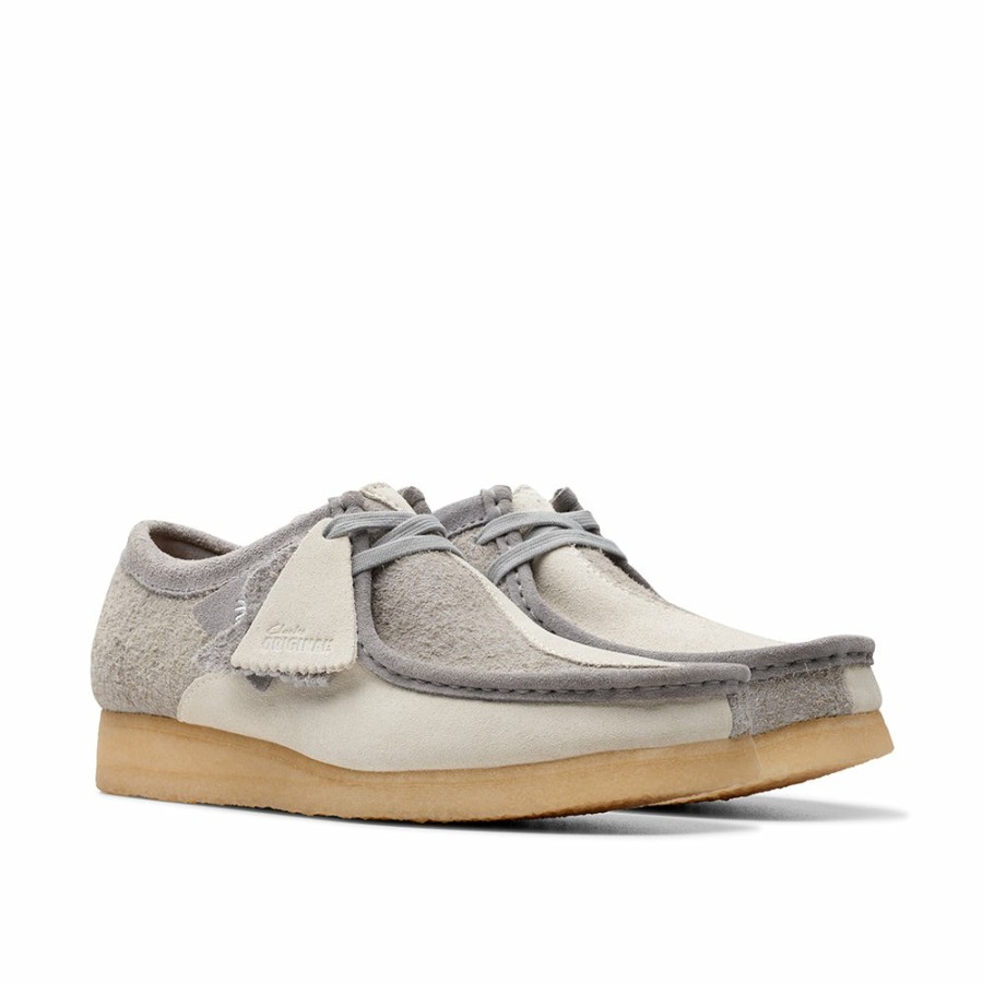 Mode Homme CLARKS Derbies | Clarks - Wallabee - Gris/Blanc