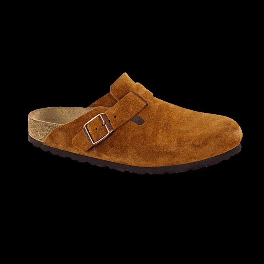 Mode Homme Birkenstock Sabots | Birkenstock - Sabots Lit De Pied Souple Boston - Marron