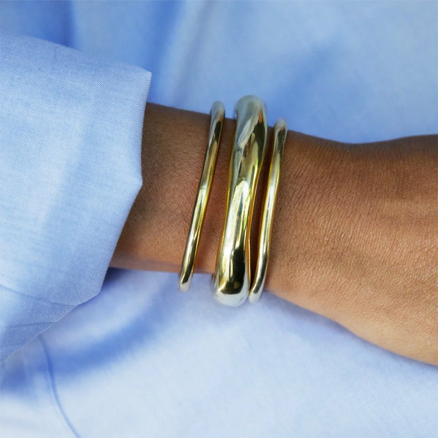 Mode Femme MARA SCALISE Bracelets | Mara Scalise - Bracelet Thin Cuff - Gold