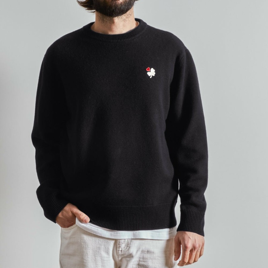 Mode Homme BA01 Mailles | Merci - Pullover Lucky - Noir