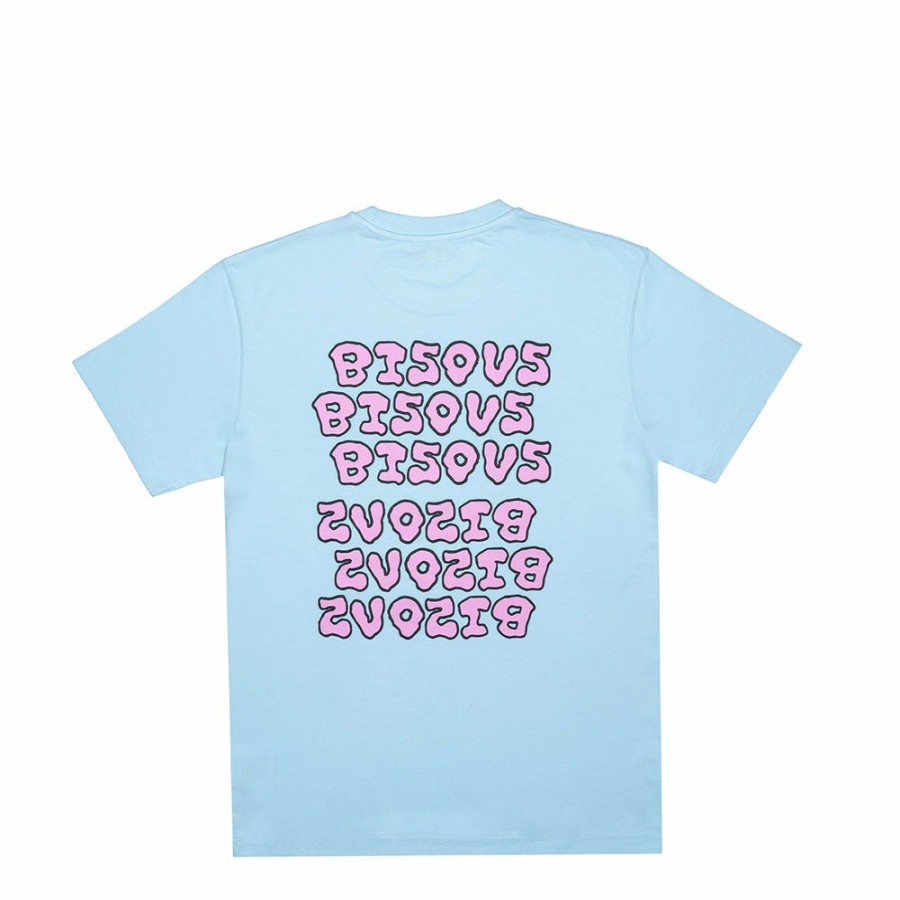 Mode Homme Bisous Skateboard T-Shirts | Bisous Skateboard - T-Shirt Ss Slime - Bleu