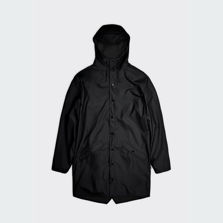 Mode Homme Rains Manteaux | Rains - Veste Longue - Noir