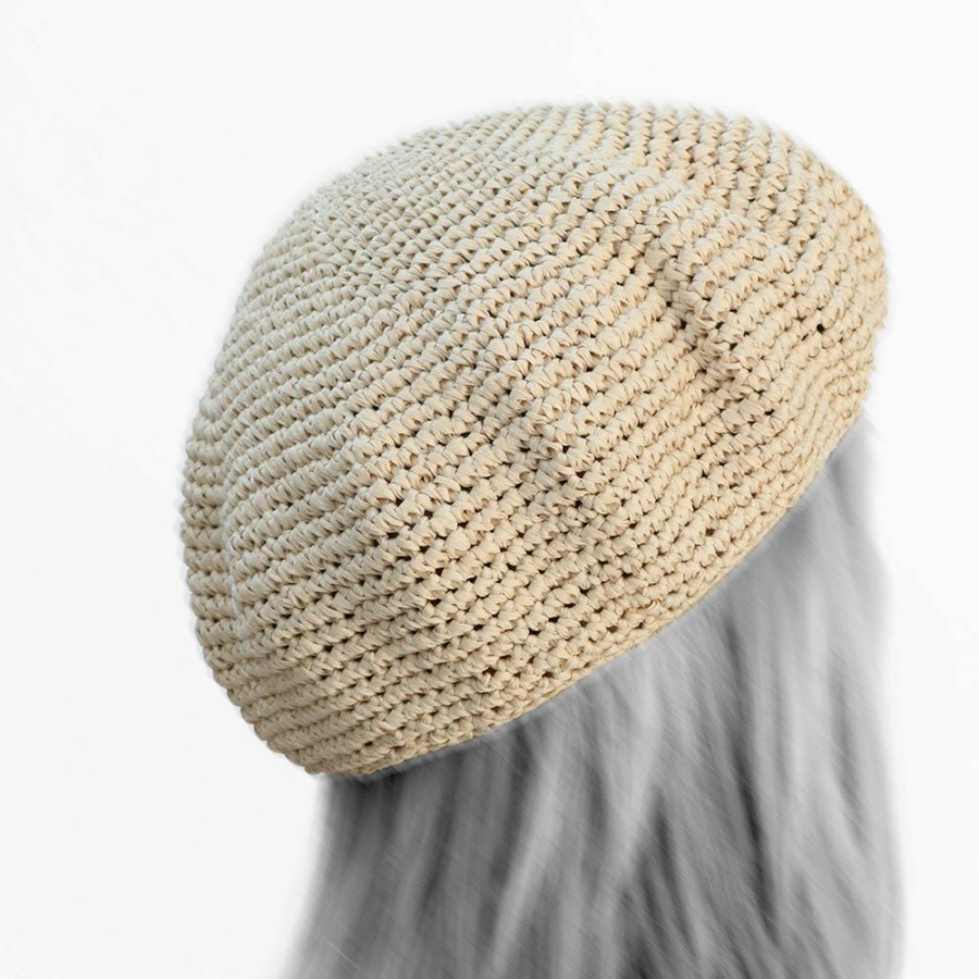 Mode Femme KARAKORAM Chapeaux & Bobs | Karakoram - Beret En Crochet - Beige