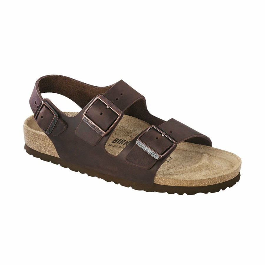 Mode Femme Birkenstock Sandales | Birkenstock - Sandales Milano - Marron Fonce