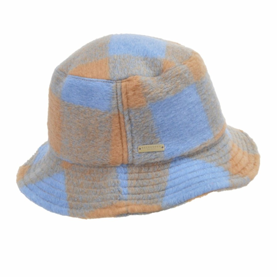 Mode Femme Seeberger Chapeaux & Bobs | Seeberger - Bob A Carreaux - Bleu