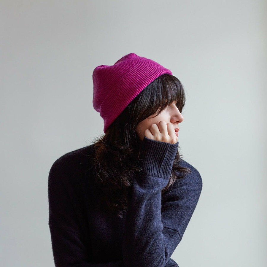 Mode Femme MERCI Bonnets | Merci - Bonnet En Cachemire - Fushia