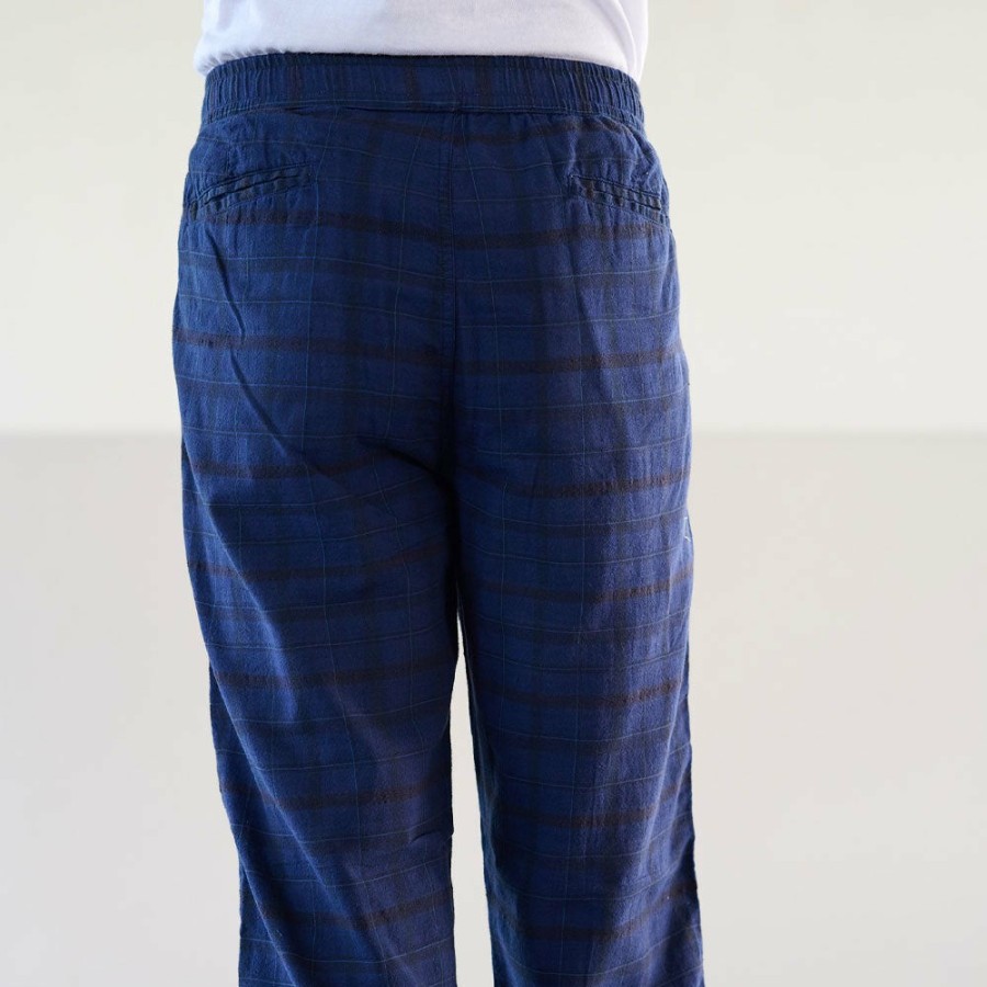 Mode Homme Original Madras Trading Co Pantalons | Original Madras Trading Co - Pantalon N65 Lax Drawstring - Bleu