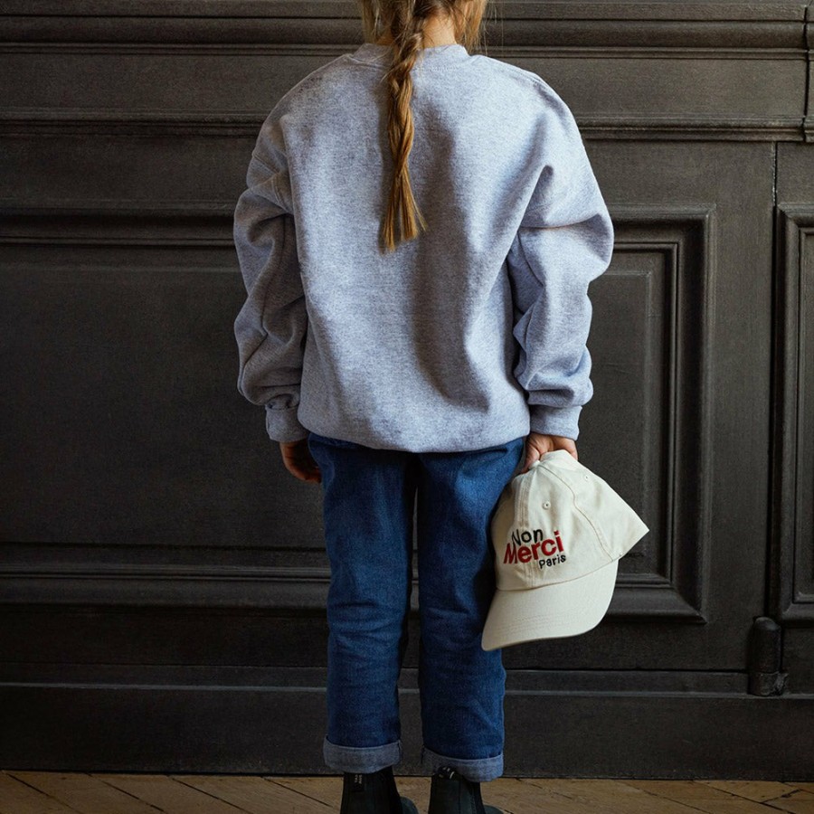 Enfant Merci Sweats | Merci - Sweat Enfant Non Merci "Rive Droite" - Gris