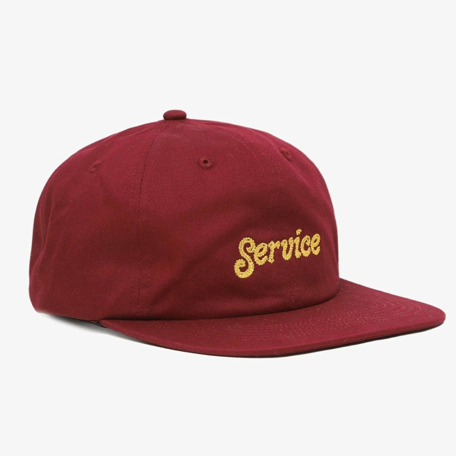 Mode Homme Service Works Casquettes | Service Works - Casquette Chain Stitch Script - Rouge