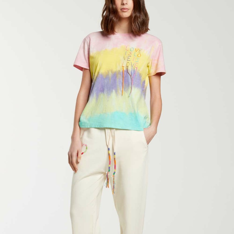 Mode Femme Mira Mikati T-Shirts | Mira Mikati - T-Shirt Love Is Love - Rose