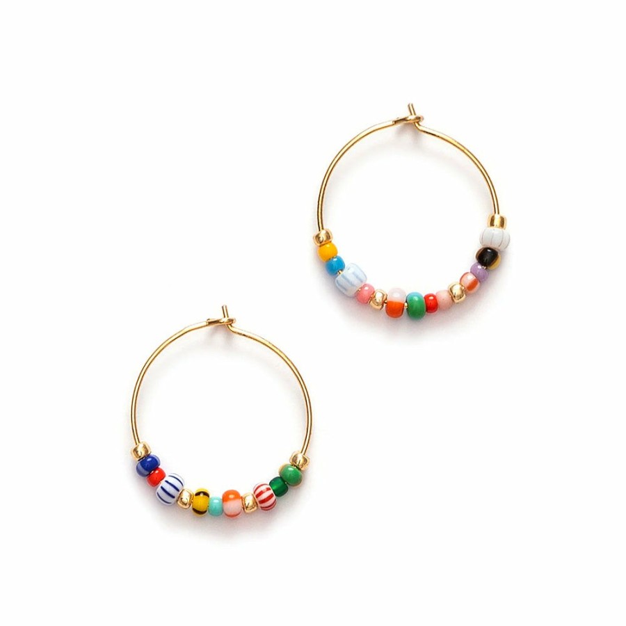 Mode Femme Anni Lu Anni Lu | Anni Lu - Boucles D'Oreilles Golden Alaia - Rainbow