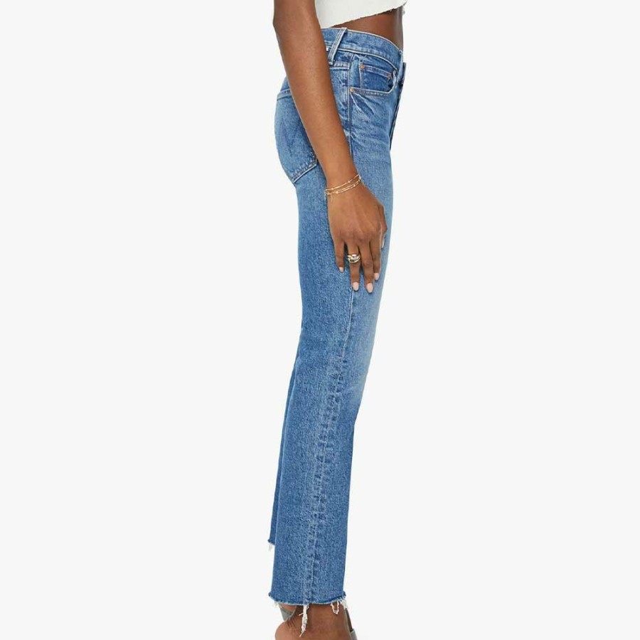 Mode Femme Mother Jeans | Mother - Jeans The Tomcat Ankle Fray - Bleu