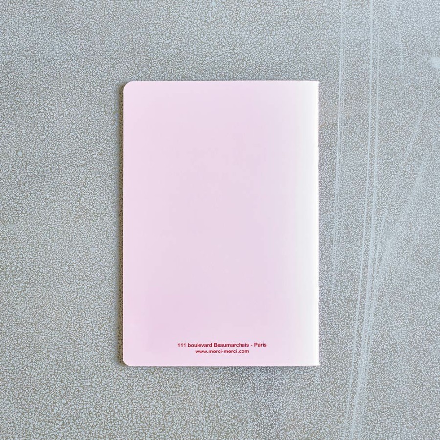 Deco & Lifestyle 2962 BRANDBOOK Ecriture | Carnet Merci - Rose Pale Et Rouge