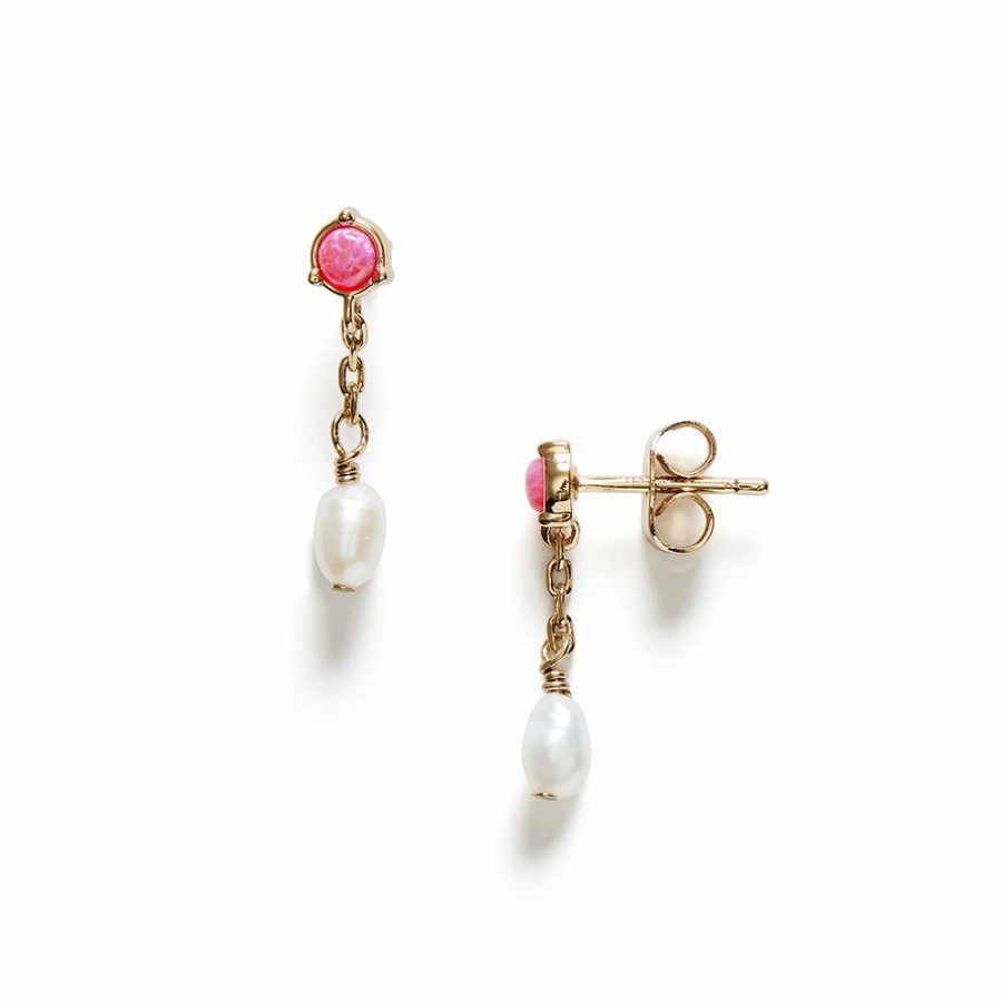 Mode Femme Anni Lu Anni Lu | Anni Lu - Boucles D'Oreilles Pearly Stud - Rose