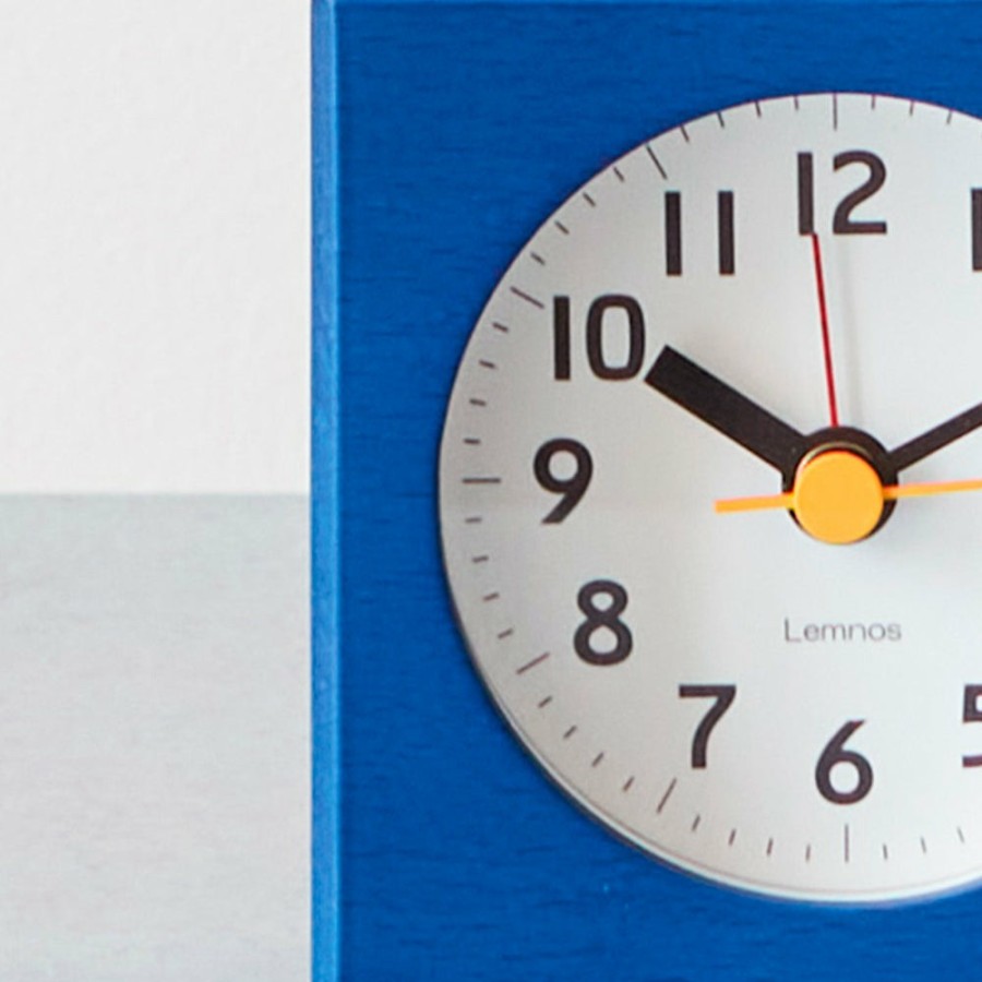 Deco & Lifestyle 1091 LEMNOS Horloges | Petit Reveil Carre - Bleu