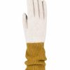 Mode Femme Santacana Gants Et Mitaines | Santacana - Gants Long En Laine Et Cachemire - Bicolore - Moutarde